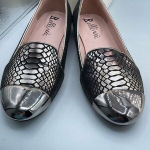 Bellini Cape size 9 faux reptile cap toes.